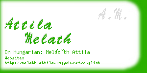 attila melath business card